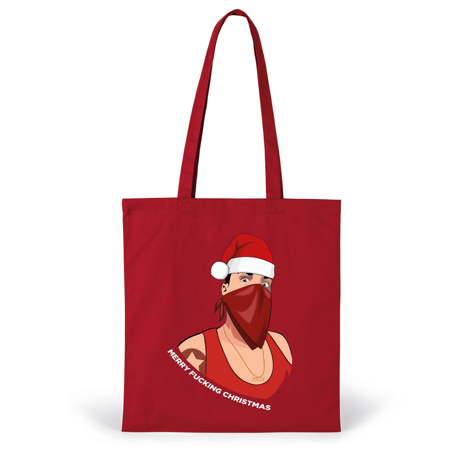 Jutebeutel »Puke Merry Fucking Christmas«             