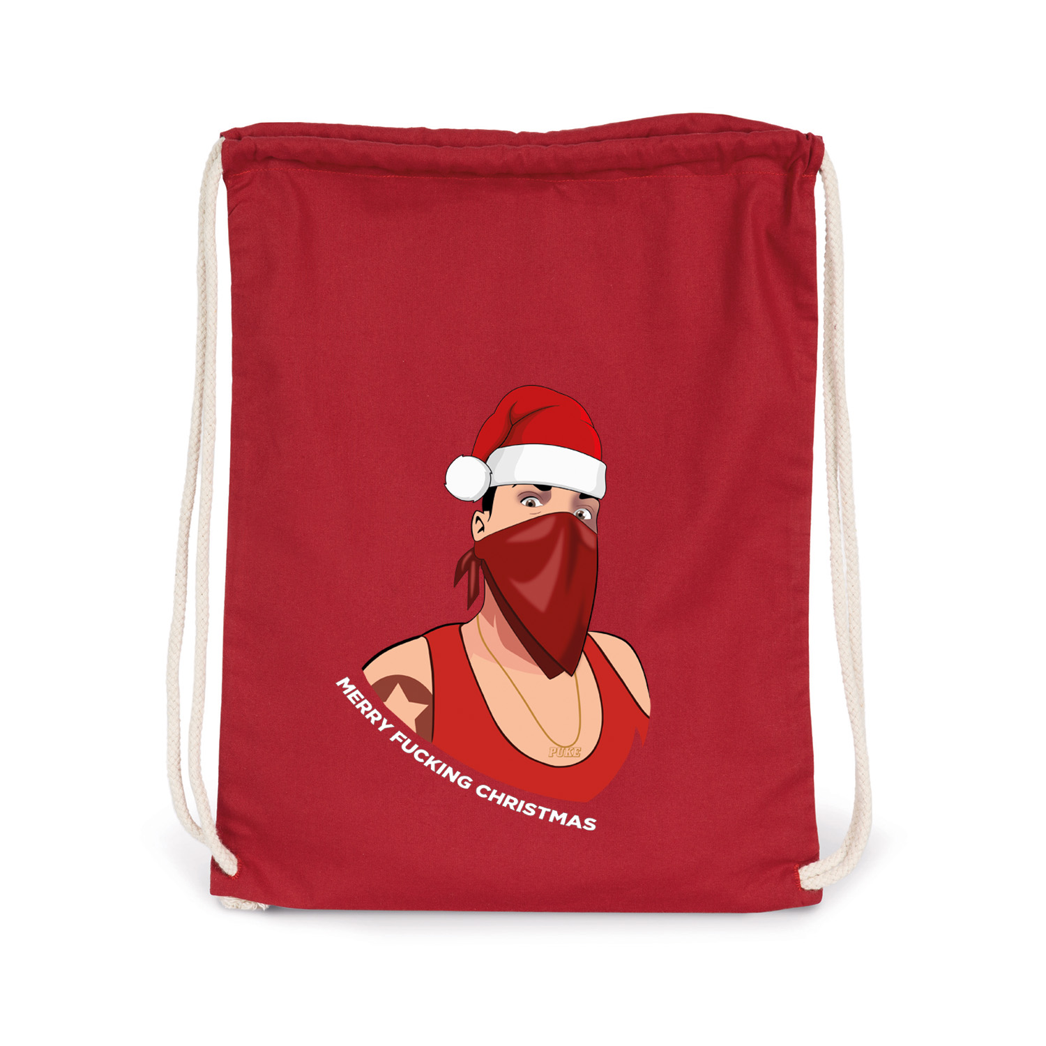 Turnbeutel »Puke Merry Fucking Christmas«             