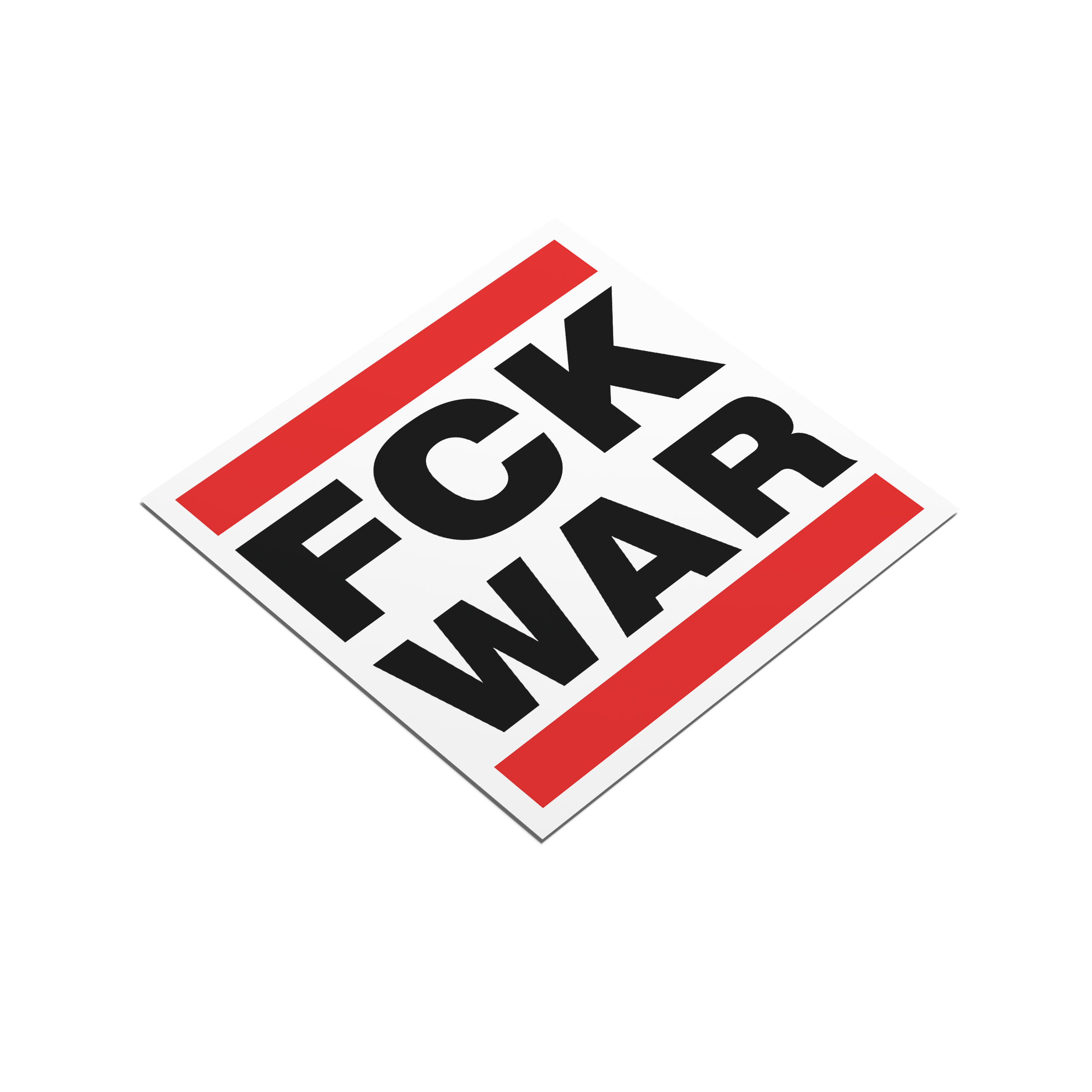 Aufkleber »FCK WAR« (10,5 x 10,5 cm)    