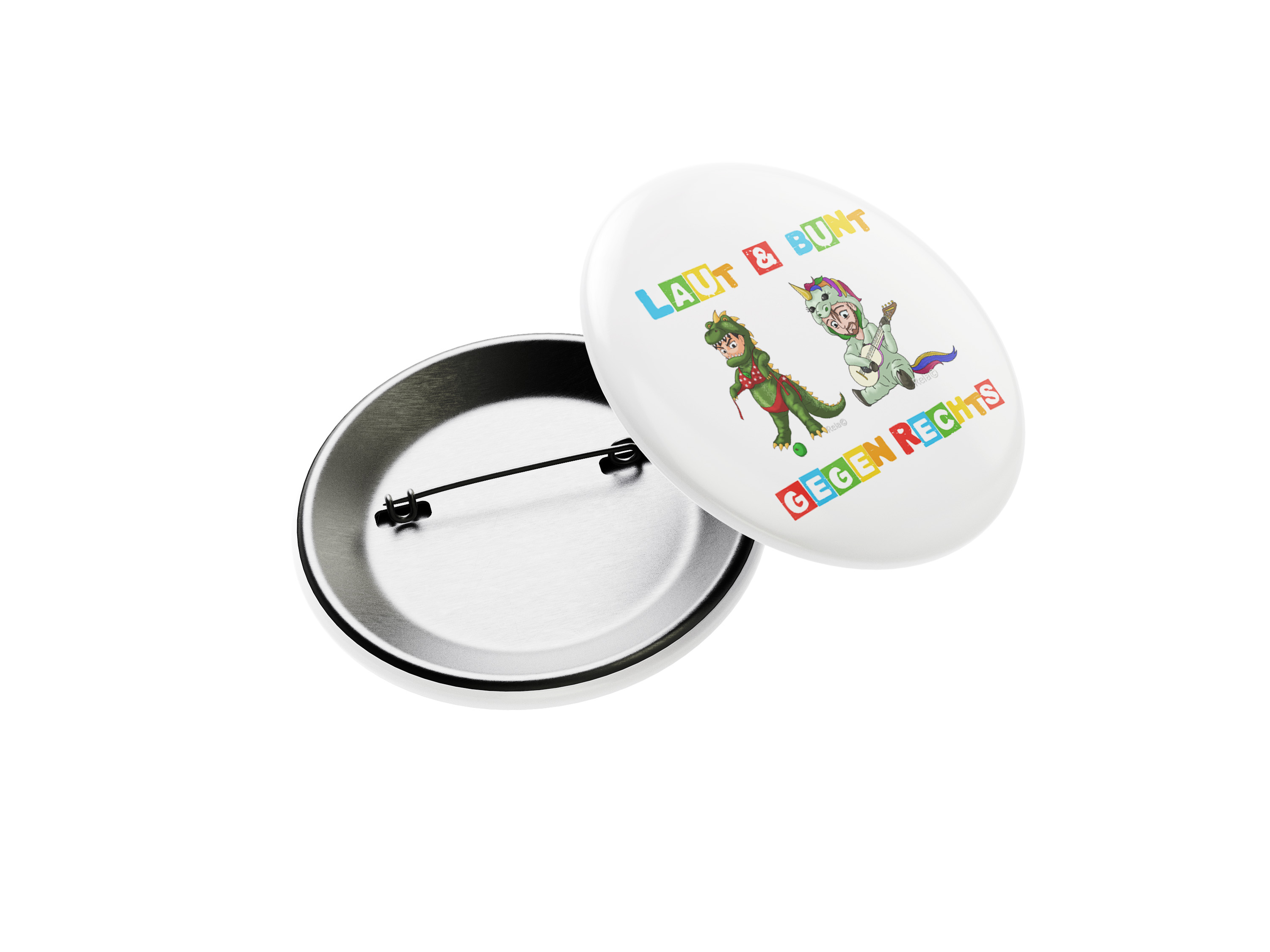 Soli-Button »Laut & Bunt«  (Ø 32 mm)