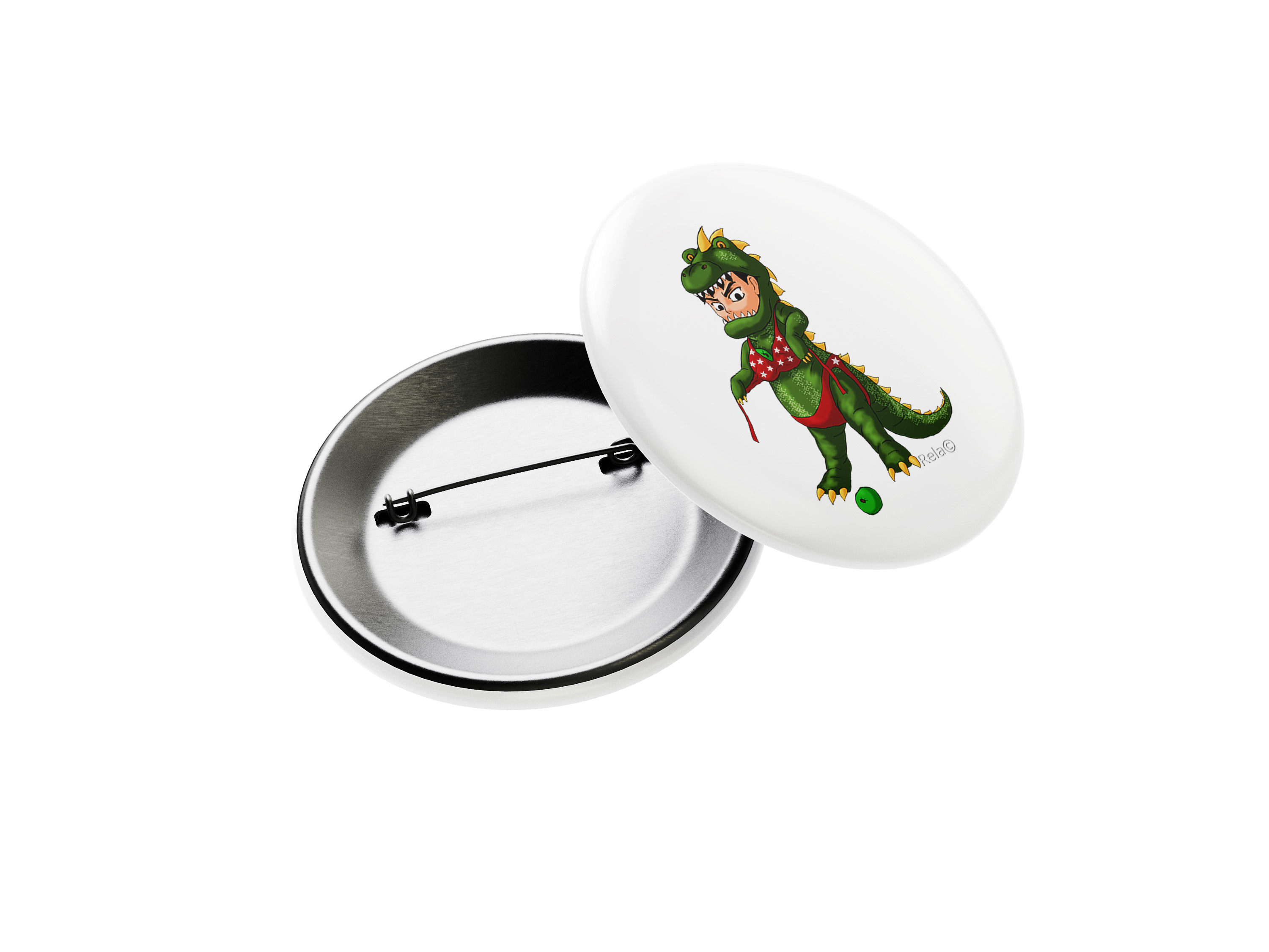 Button »DinoPuke Bunt« (Ø 32 mm)