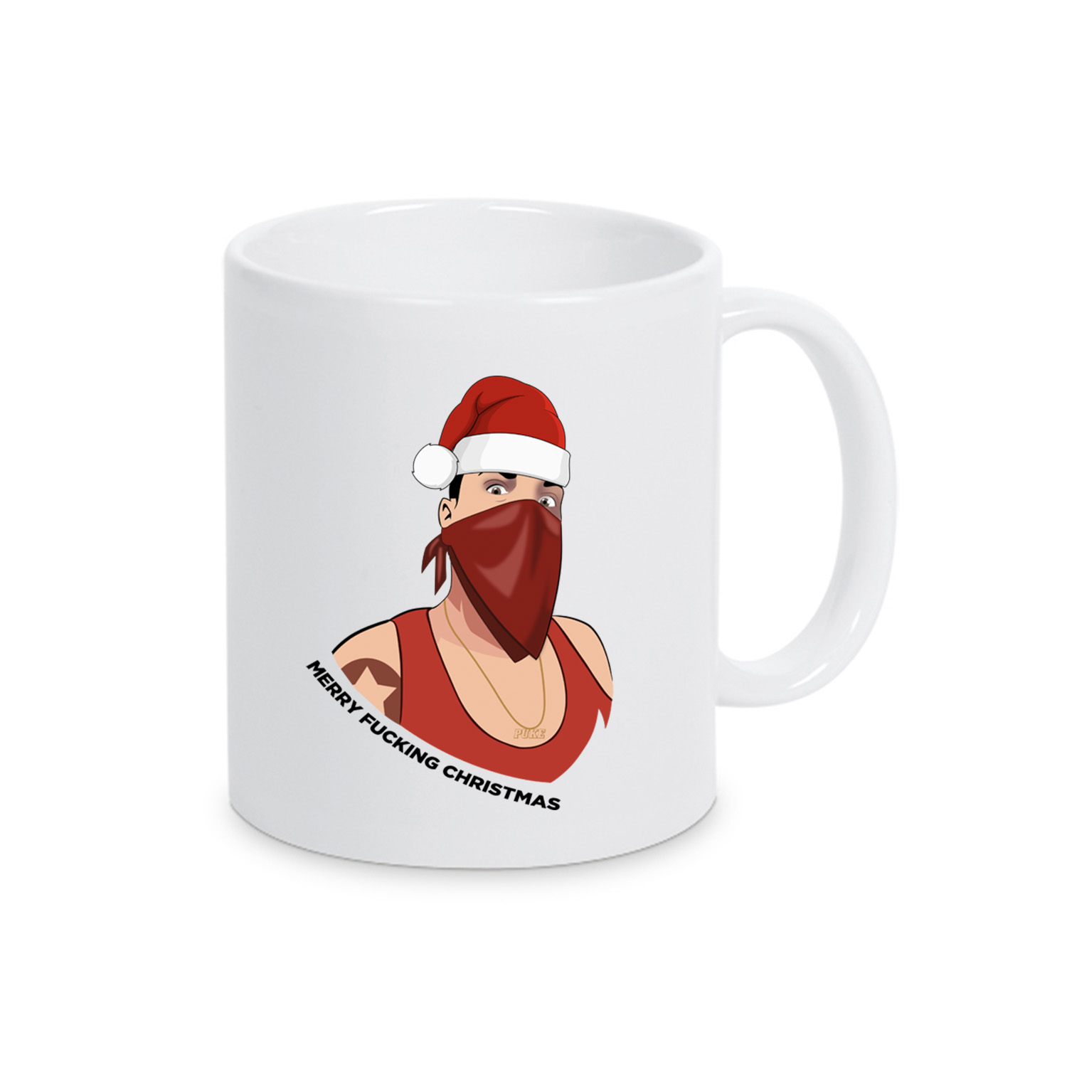 Tasse »Puke Merry Fucking Christmas«   