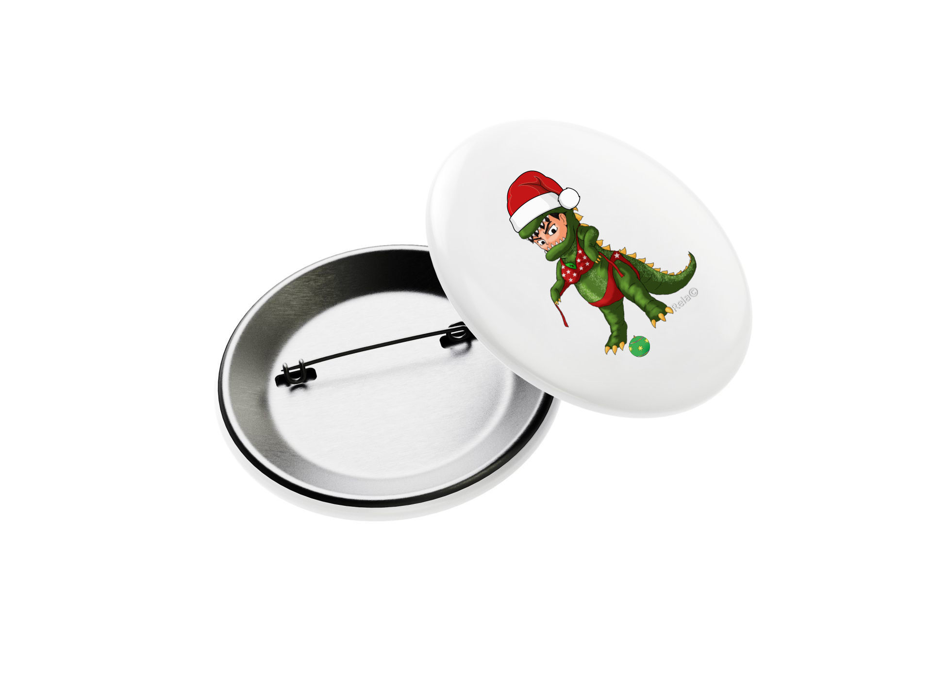 Button »DinoPuke Weihnachten« (Ø 32 mm) 
